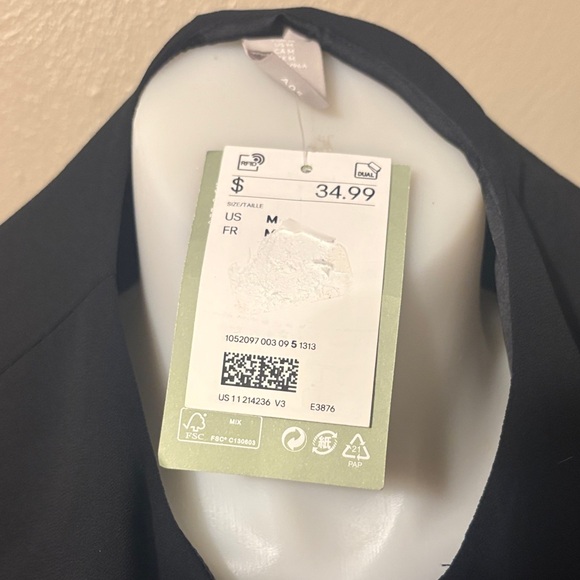 NWT- H&M Black Midi Dress - Picture 2 of 9